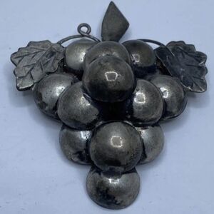 Vintage Silver Grape Brooch